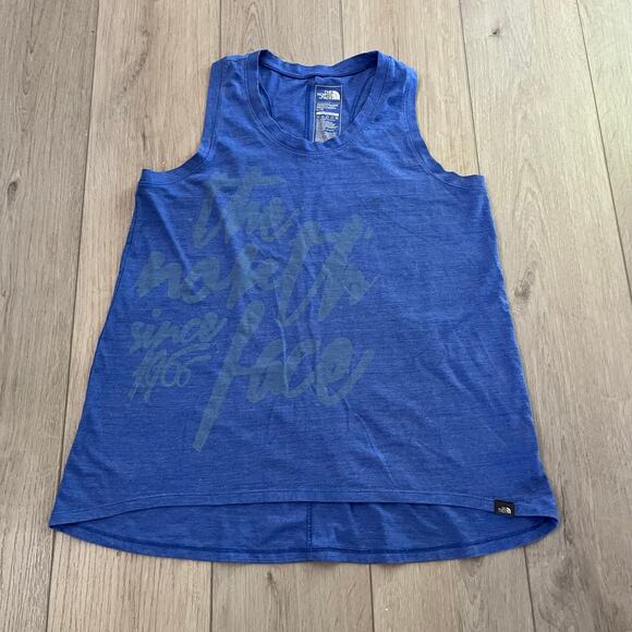 The North Face Women’s Blue Racerback Tank Sz L - Picture 1 of 6